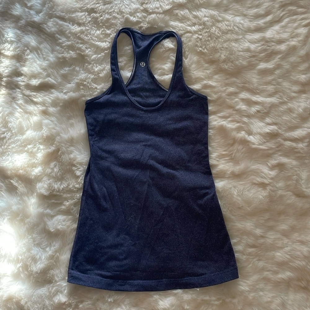 Lululemon purple blue tank top shirt small s 4